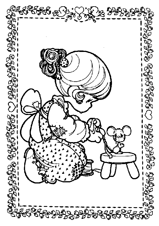 coloriage moments precieux la petite souris en pleurs